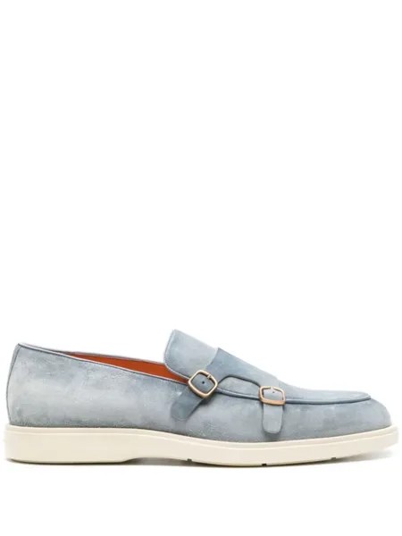 Santoni туфли монки с миндалевидным носком, синий