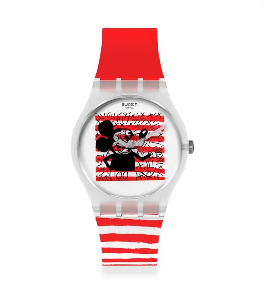 Наручные часы унисекс Swatch GZ352 белые/красные