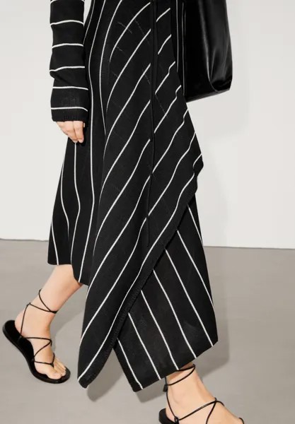 Джемпер Striped Massimo Dutti, черный