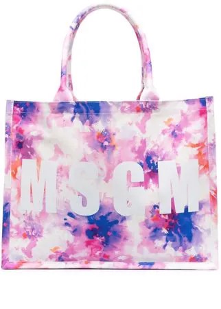 MSGM сумка-тоут с принтом тай-дай