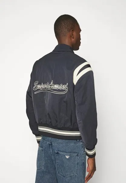 Бомбер Chaquetas Emporio Armani, темно-синий