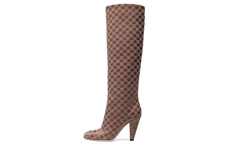 Сапоги женские высокие коричневые Fendi