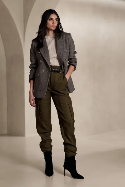 Шерстяные брюки карго Lido Banana Republic, зеленый