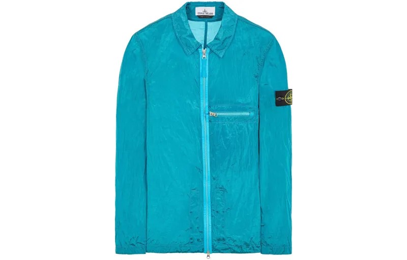 SS23 Нейлоновая куртка Meta для мужчин бирюзового цвета Stone Island, бирюзовый