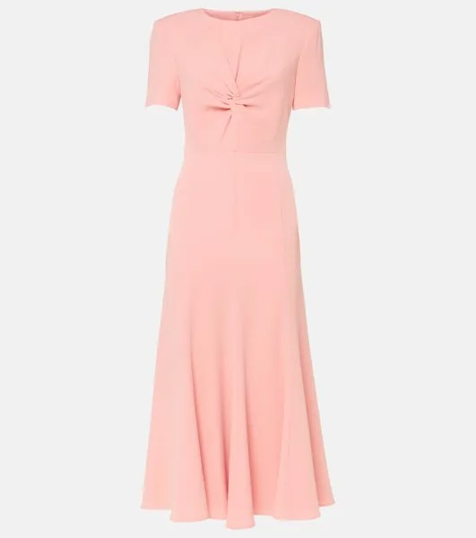 Платье миди из перекрученного кади Roland Mouret, розовый