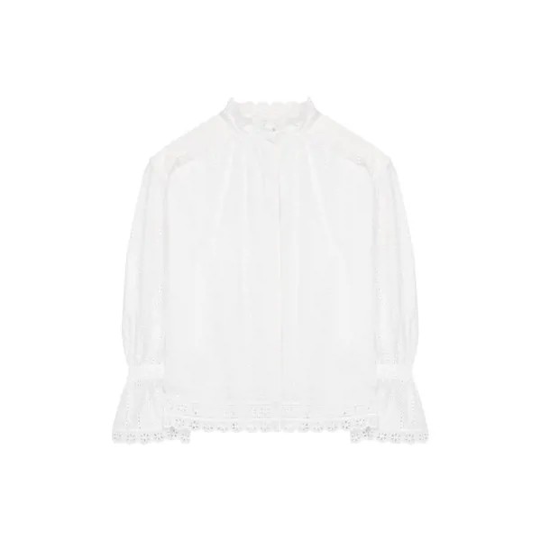 Хлопковая блузка Oscar de la Renta