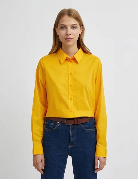 Рубашка женская United Colors of Benetton 21A_5CQY5QC13 желтая M