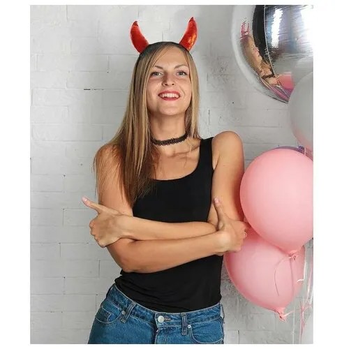Карнавальный костюм чёртика «Дьявол во плоти», чокер, рожки