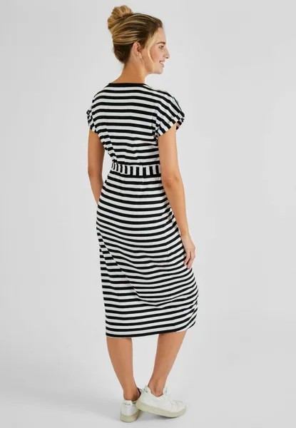 REGULAR FIT Maternity Nursing Midi JoJo Maman Bébé, Платье из джерси черная кремовая полоска