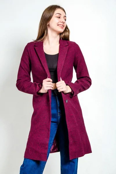 Пальто женское (B) Beauty П614 (44, Бордовый)