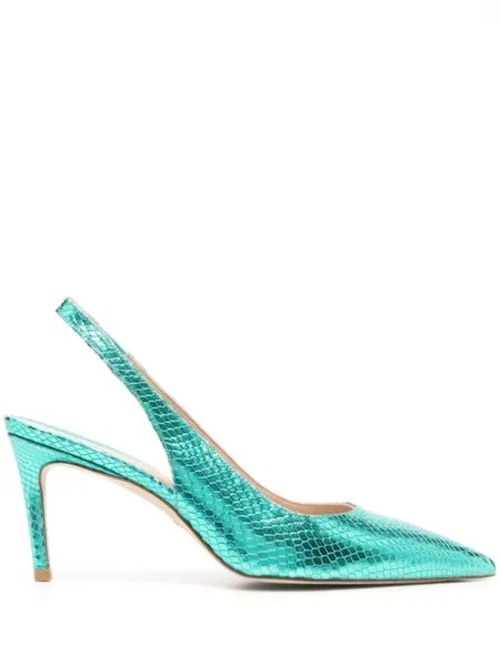 Stuart Weitzman туфли Julia 75 с ремешком на пятке, синий