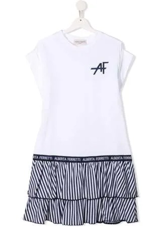 Alberta Ferretti Kids платье из джерси с оборками