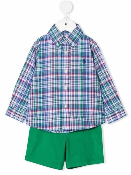 Ralph Lauren Kids комплект из рубашки и шортов в клетку