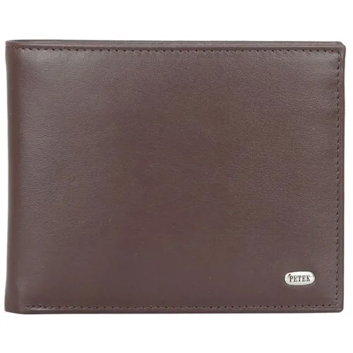 Портмоне Petek 1855 140.000.222, фактура гладкая, коричневый