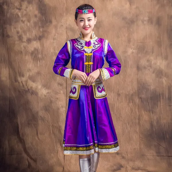 Ретро монгольская одежда женская одежда внутренние монгольские народные танцевальные костюмы монгольское платье для взрослых