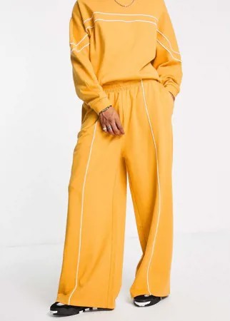 Широкие желтые oversized-джоггеры от комплекта ASOS DESIGN-Желтый