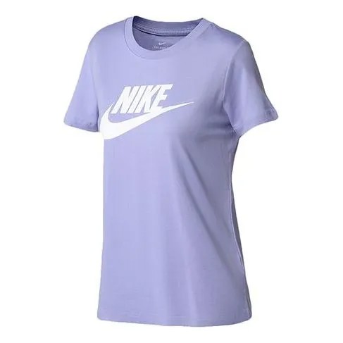 Футболка спортивная одежда основные т фиолетовый Nike, фиолетовый