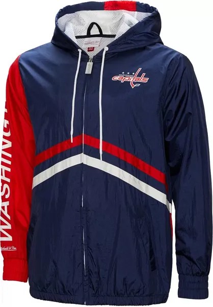 Темно-синяя ветровка Mitchell & Ness Washington Capitals Undeniable