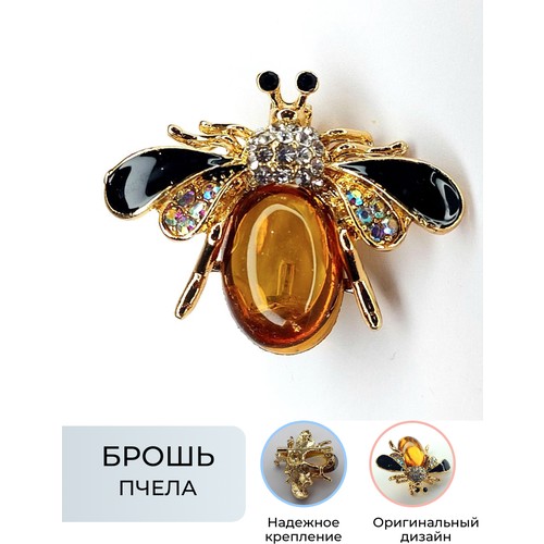 Брошь, бронзирование, мультиколор