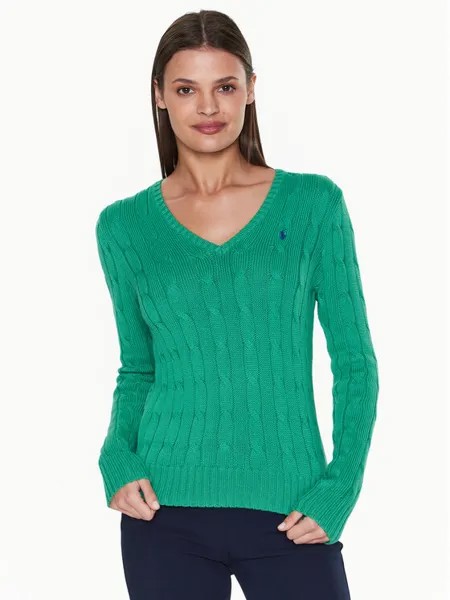 Облегающий свитер Polo Ralph Lauren, зеленый