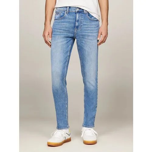 Джинсы зауженные Tommy Jeans, размер 32/32, синий