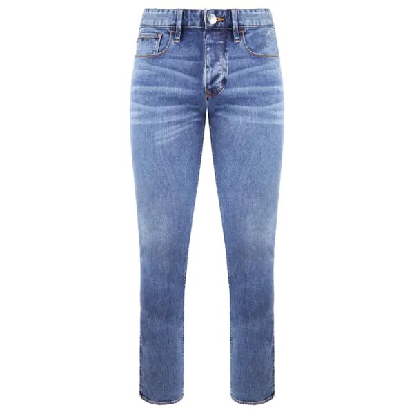Мужские джинсы узкого кроя J75 Emporio Armani, синий