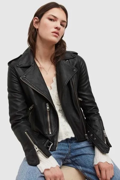 Кожаная куртка BALFERN BIKER AllSaints, черный