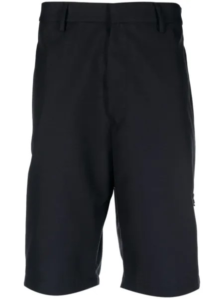 Lardini шорты-бермуды с нашивкой-логотипом, синий