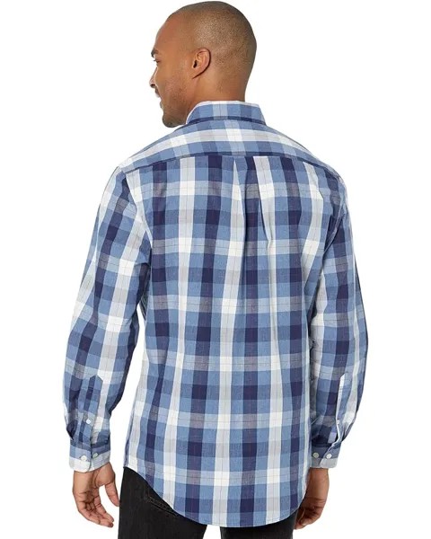 Рубашка U.S. POLO ASSN. Long Sleeve Classic Fit Plaid Woven Shirt, цвет Vista Blue Heather