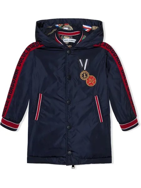 Dolce & Gabbana Kids куртка с нашивкой-логотипом