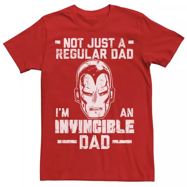 Мужская футболка с рисунком Iron Man Invincible Dad Marvel