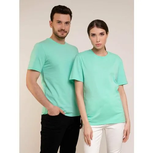 Футболка Uzcotton футболка мужская UZCOTTON однотонная базовая хлопковая, размер 48-50\L, зеленый