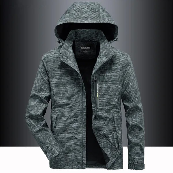 Куртка мужская повседневная, свободная ветрозащитная Спортивная камуфляжная куртка, большой размер, весна-осень 2023