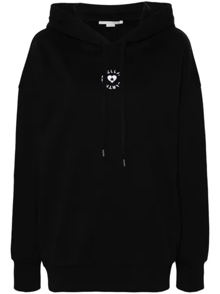 Stella McCartney худи с вышитым логотипом, черный