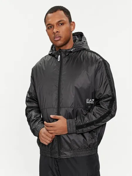 Бомбер стандартного кроя Ea7 Emporio Armani, черный