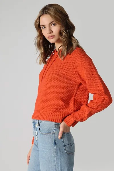 Пуловер с капюшоном и тиснением Colin'S, оранжевый