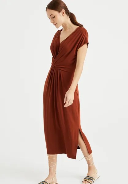 Летнее платье WE Fashion, коричневый