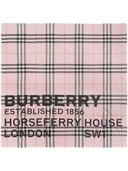 Burberry Horseferry print check large square scarf