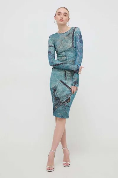 Платье Versace Jeans Couture, бирюзовый