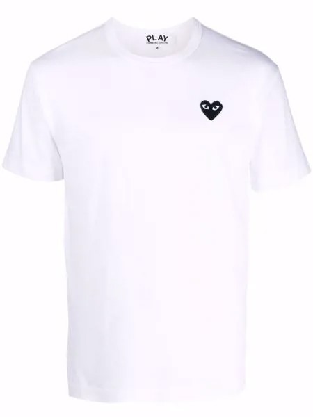 Comme Des Garçons Play футболка с вышитым логотипом