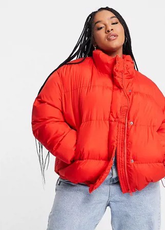 Oversized-пуховик красного цвета из переработанных материалов ASOS DESIGN Curve-Красный