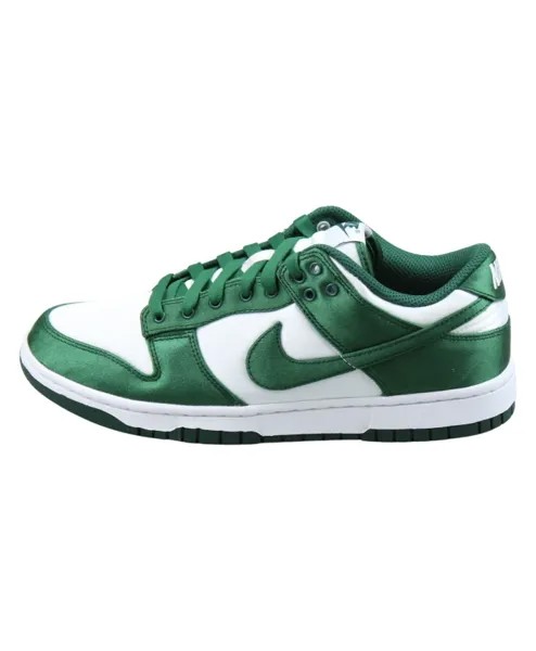 Атласные низкие кеды Dunk Nike, зеленый