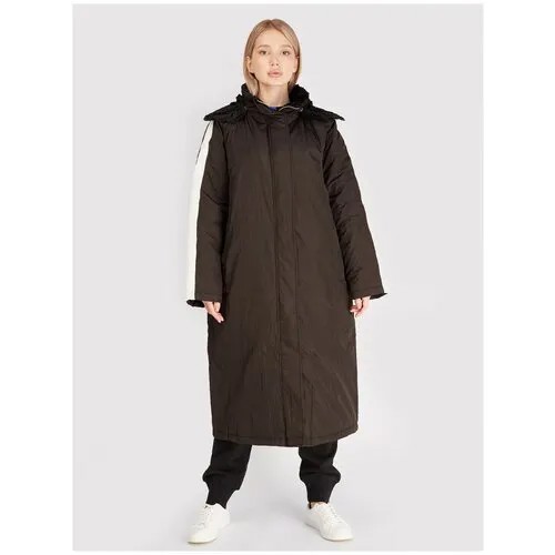 Куртка  5Preview, съемный капюшон, утепленная, размер 38, черный