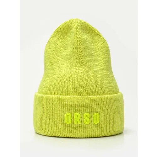 Шапка бини Orso Bianco, размер 52, желтый неон