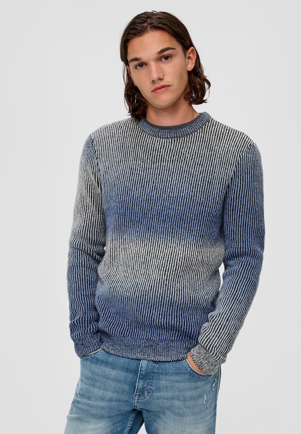 Вязаный свитер QS, цвет royalblau