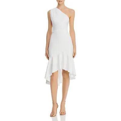 Коктейльное и праздничное платье Aqua Womens Ivory Crepe на одно плечо 8 BHFO 6091