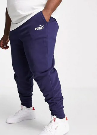 Темно-синие джоггеры с маленьким логотипом Puma PLUS Essentials-Темно-синий