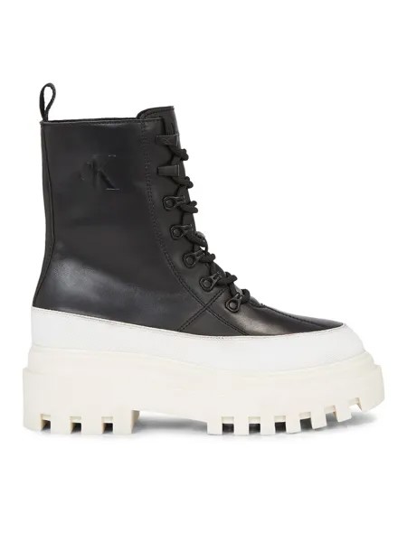 Ботинки на плоской подошве Flatform Lace Up Boot Lth Calvin Klein, черный