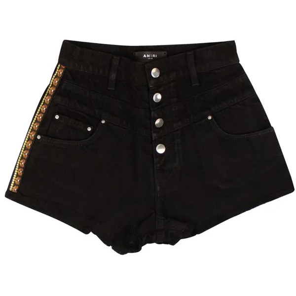 Шорты Amiri Denim High Waisted Track 'Black', черный