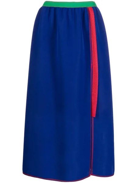 Kolor layered contrast-panel skirt